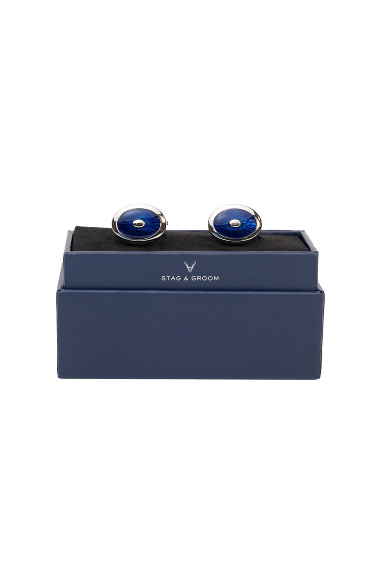Blue Enamel Cufflinks