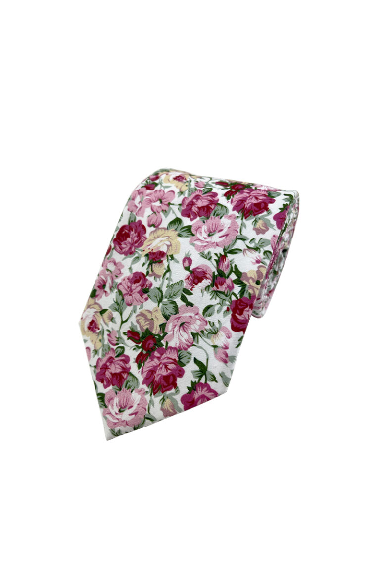 Beautiful Floral Pink Tie