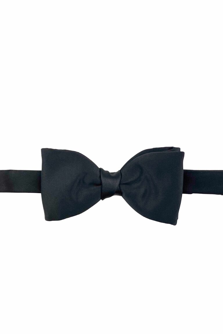 Black Satin Bow Tie