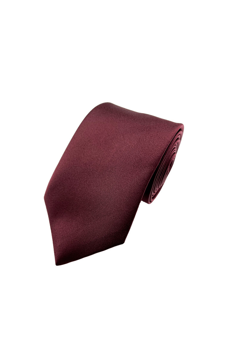 Dark Wine Satin Tie