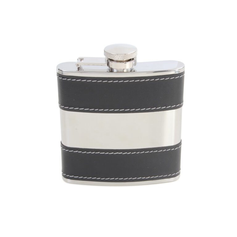 Hip Flask With Black Band