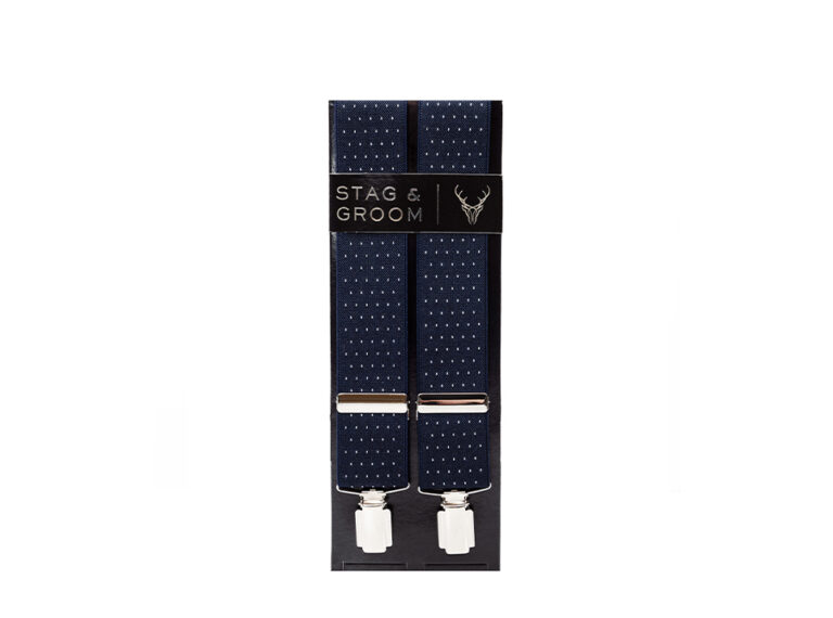 Navy Polka Dot Braces