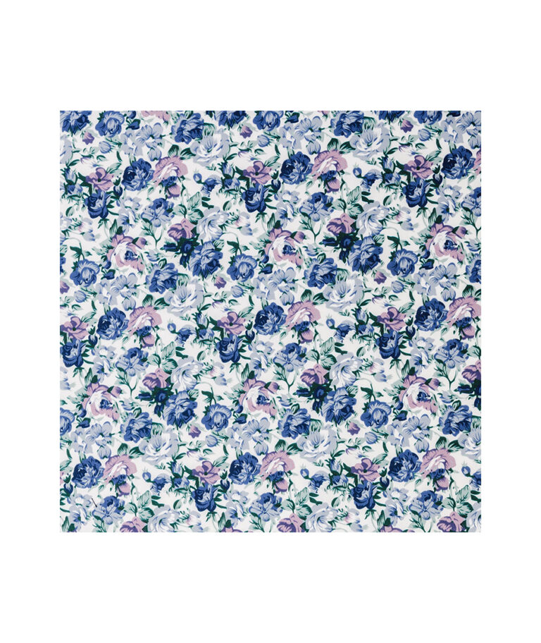 Beautiful Floral Blue Pocket Square