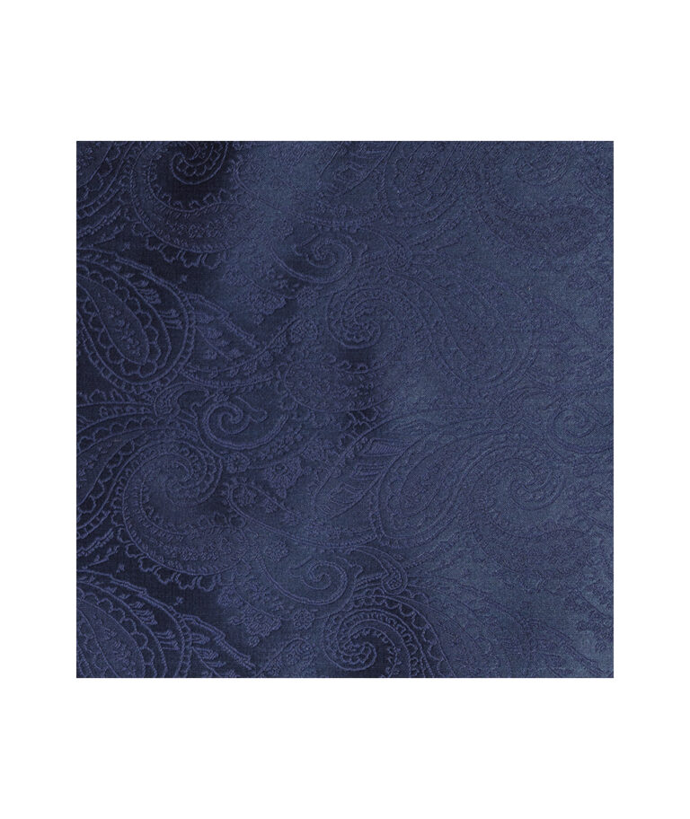 Navy Paisley Pocket Square