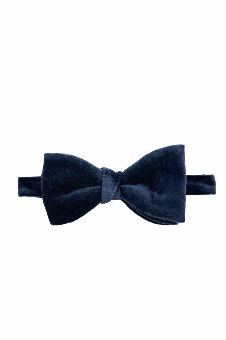 Navy Velvet Bow Tie