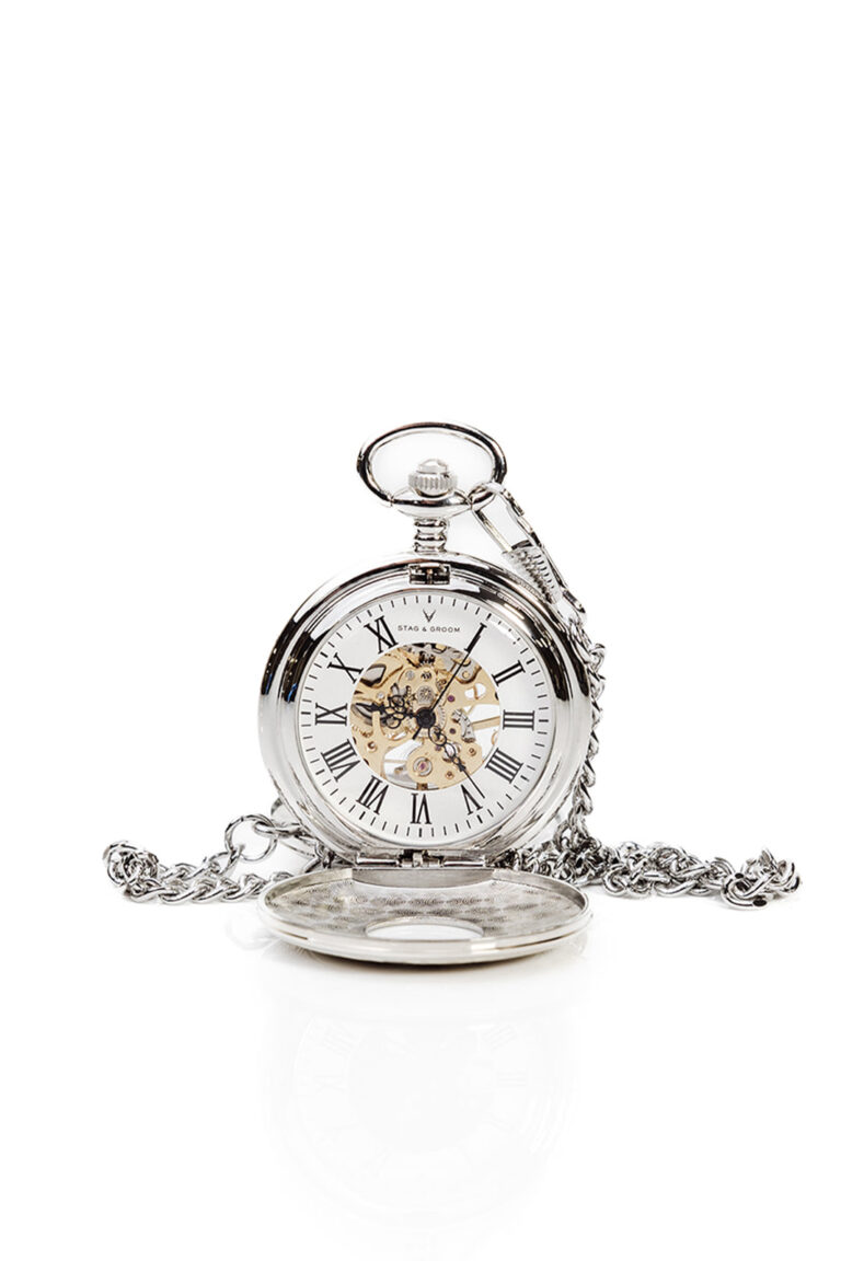 Silver Patterned Pocket Watch