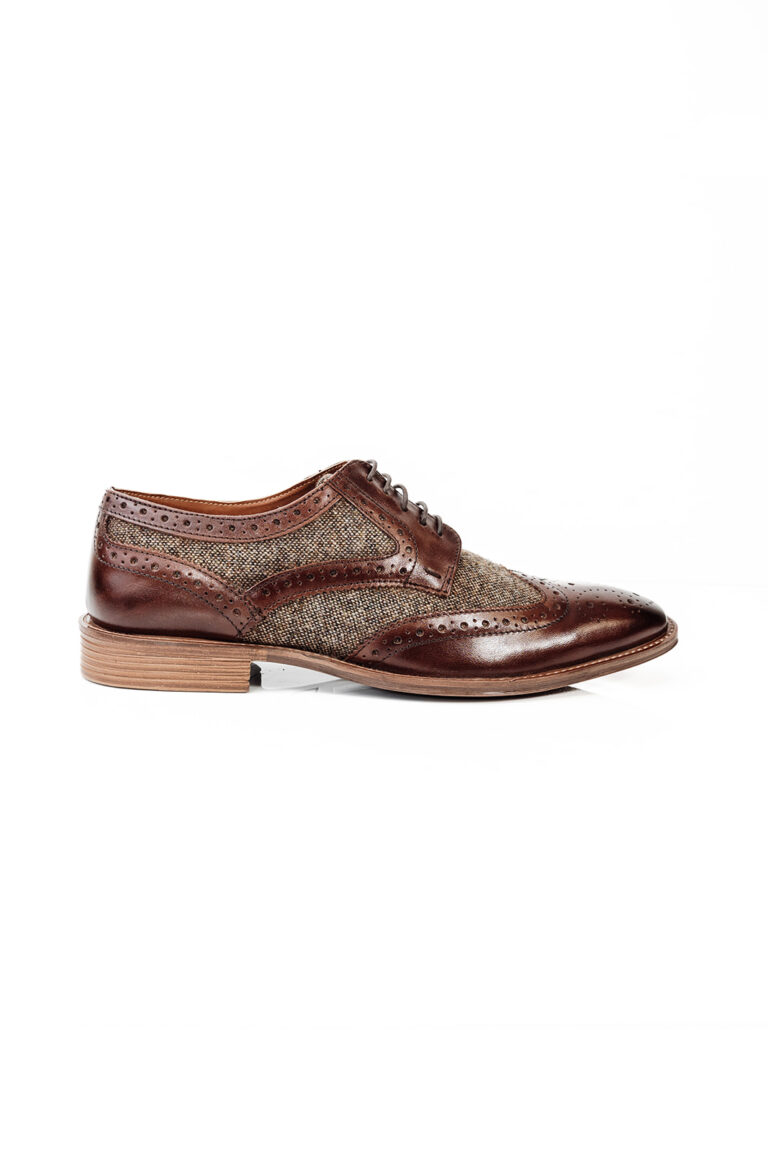 Tibberton Brown Tweed Shoes