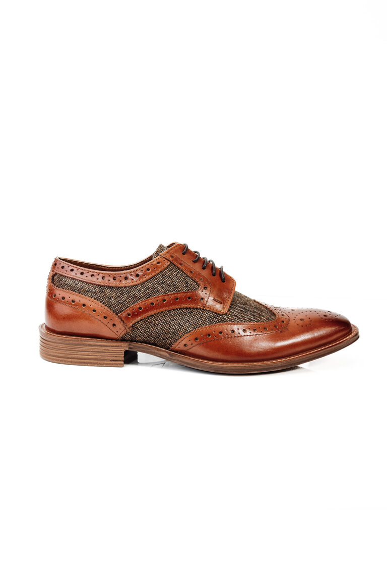 Tibberton Tan Tweed Shoes