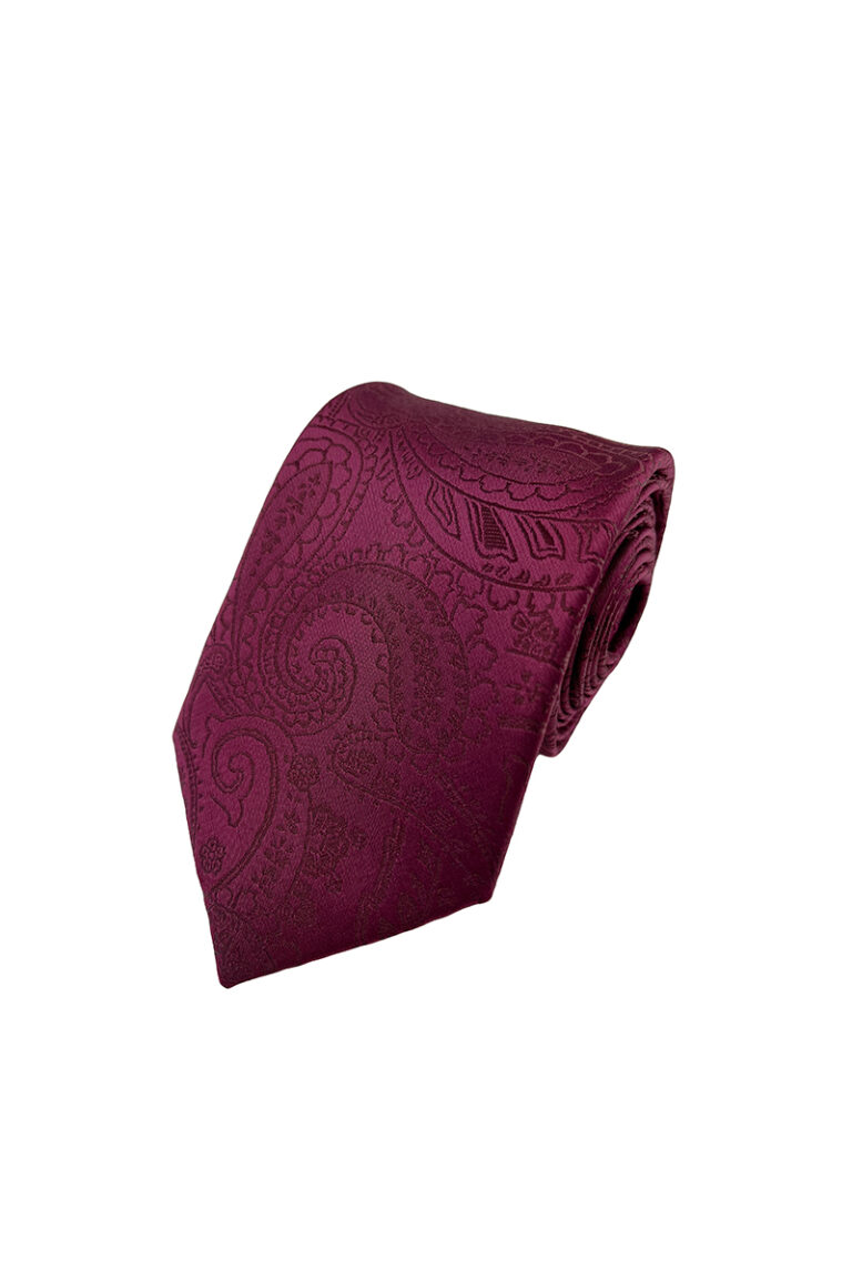 Wine Paisley Tie