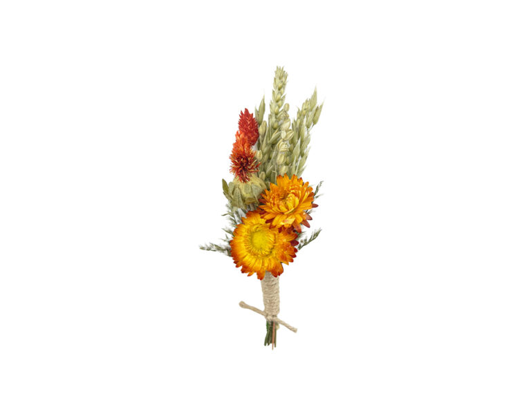 Orange Floral Buttonhole