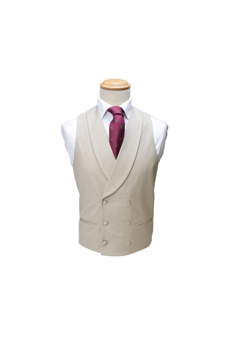 Buff Double Breasted Waistcoat
