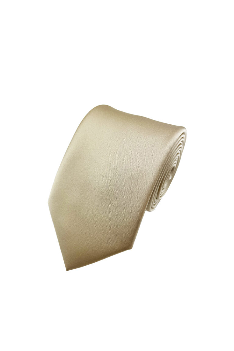Beige Satin Tie