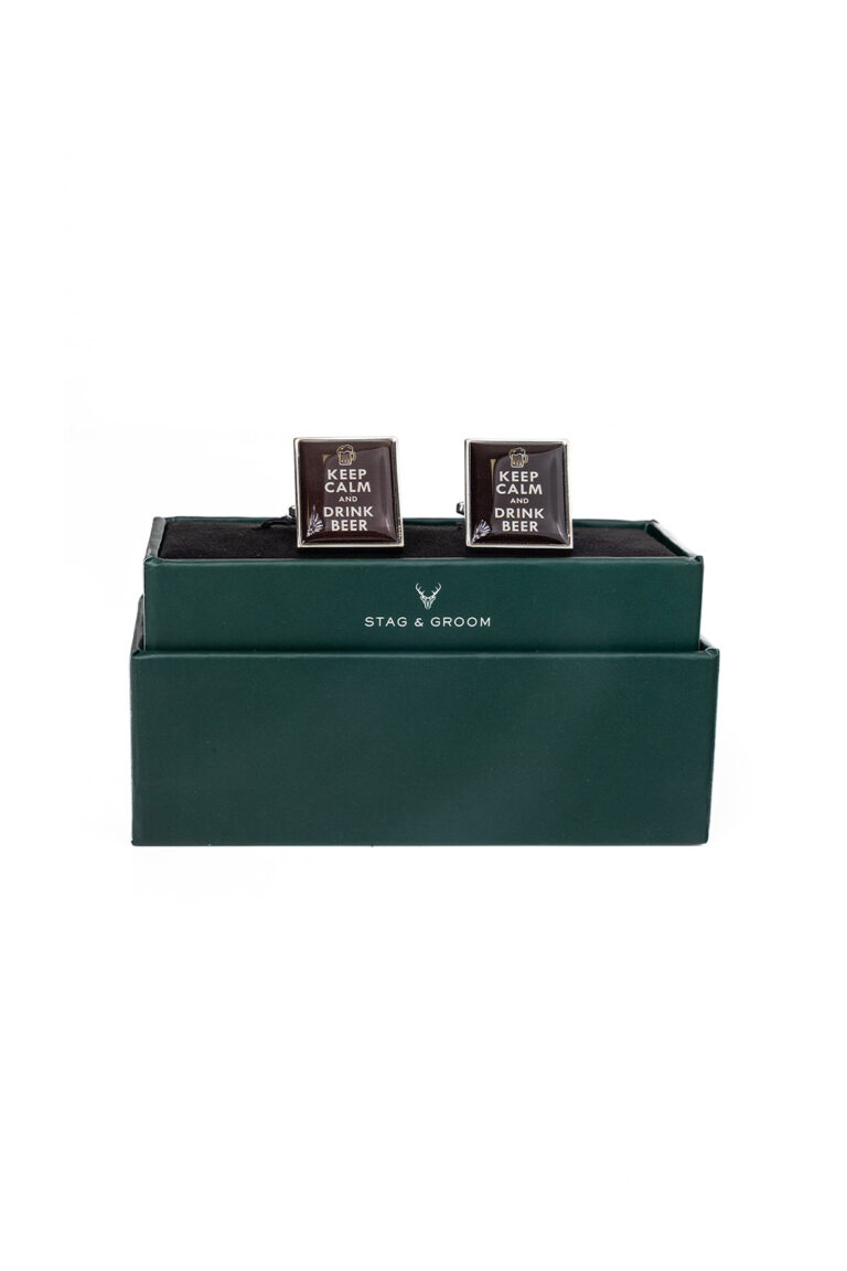 Keep Calm Drink Beer Cufflinks