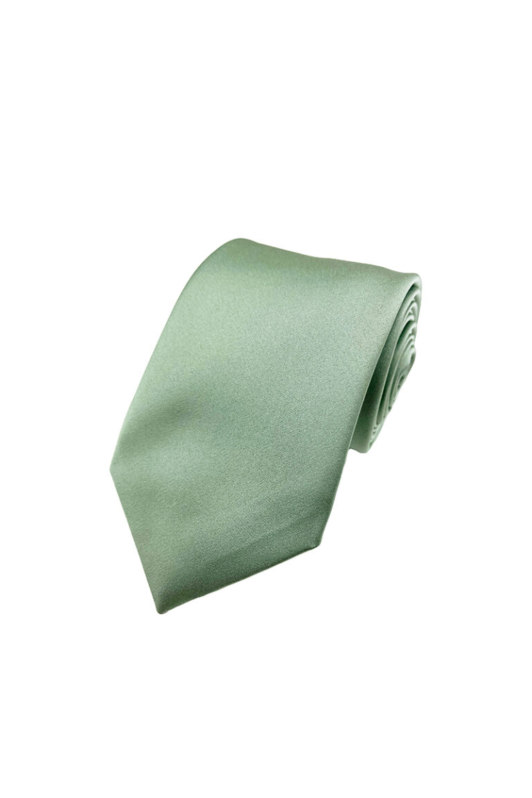 Olive Green Satin Tie
