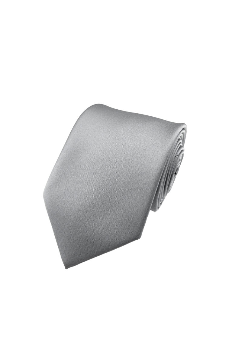 Silver Satin Tie