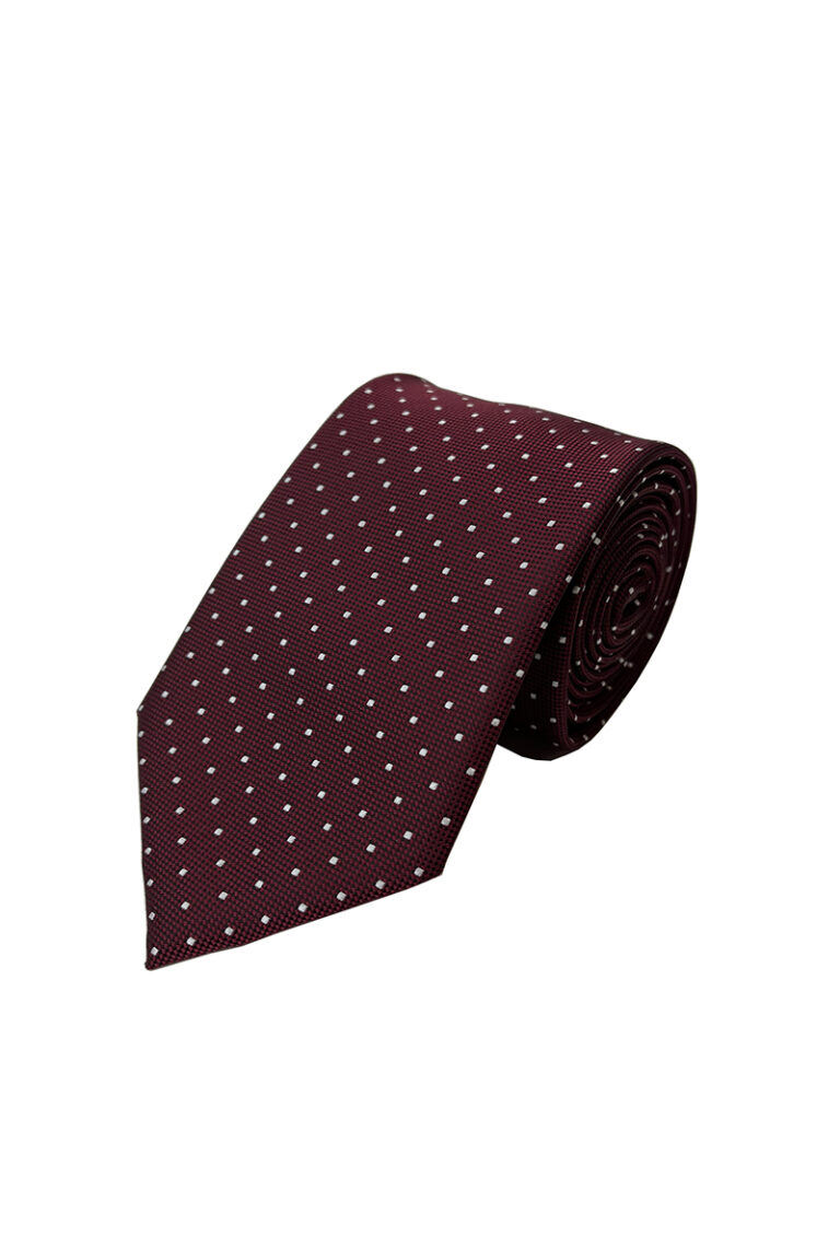 Wine Polka Dot Tie