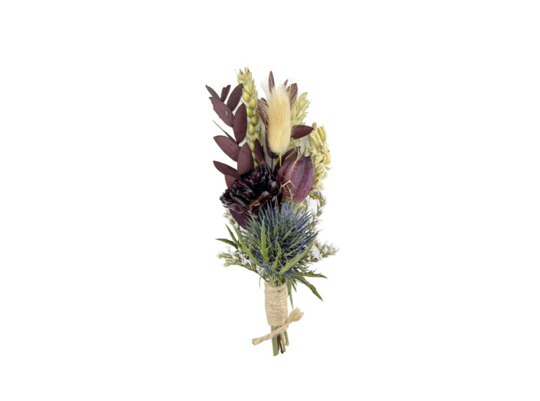 Wine / Burgundy Floral Buttonhole