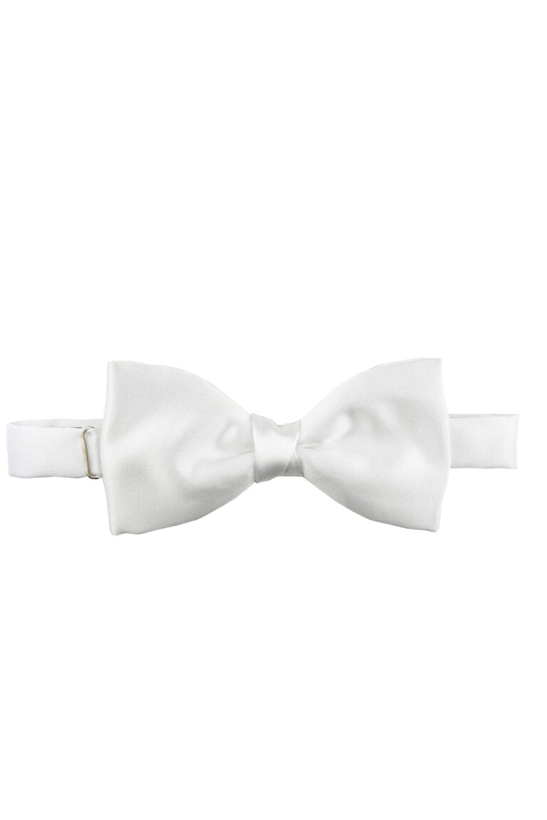 White Satin Bowtie