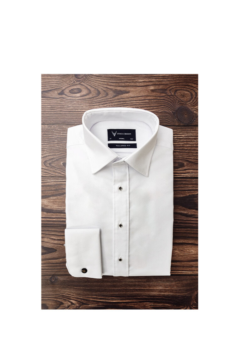 Standard Collar White Marcella Dress Shirt