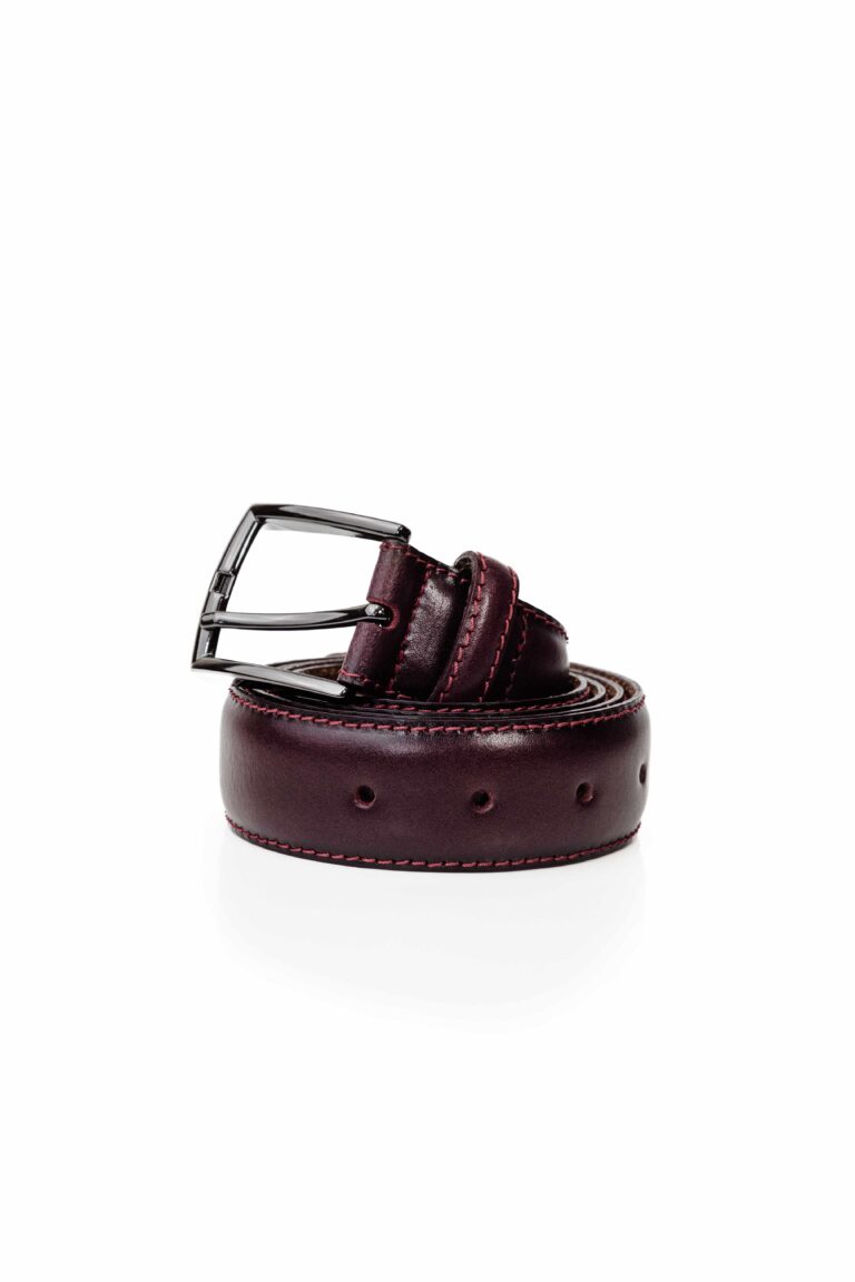 Burgundy Leather Belt