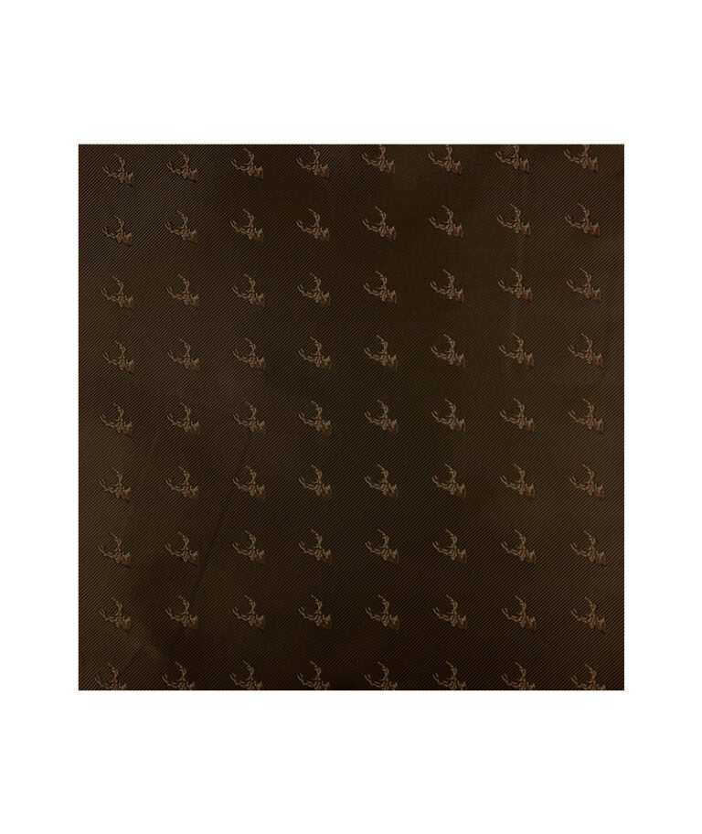 Chocolate Stags Head Pocket Square