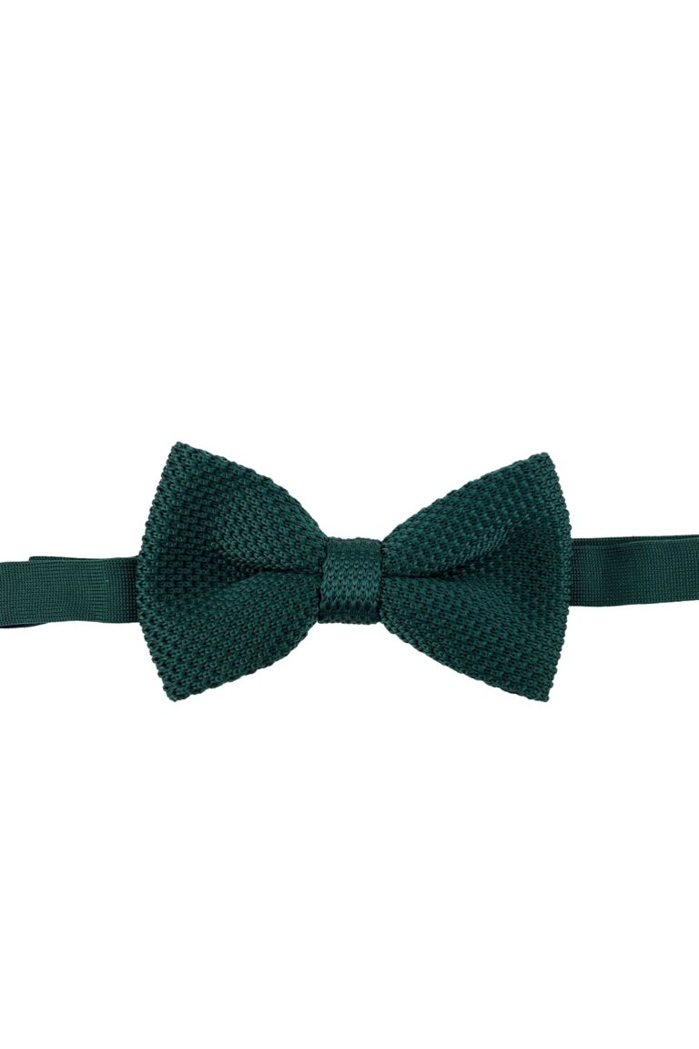 Bottle Green Knitted Bow Tie