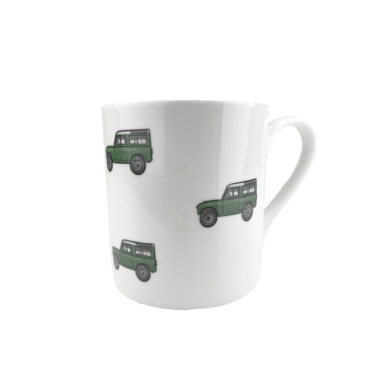 Green Land Vehicle Fine Bone China Mug
