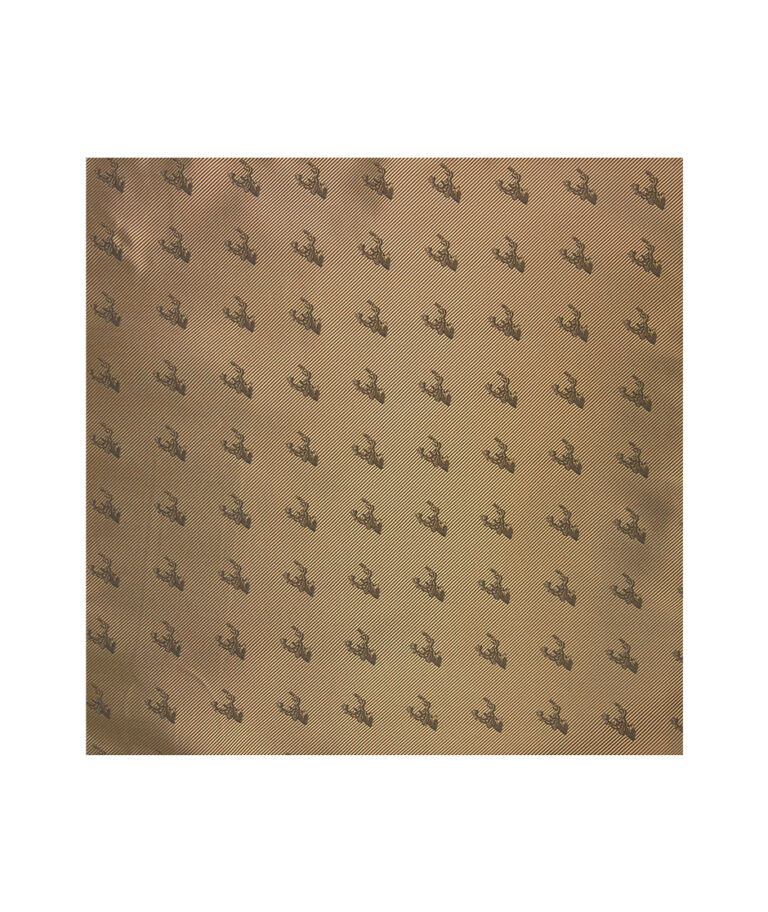 Latte Stags Head Pocket Square