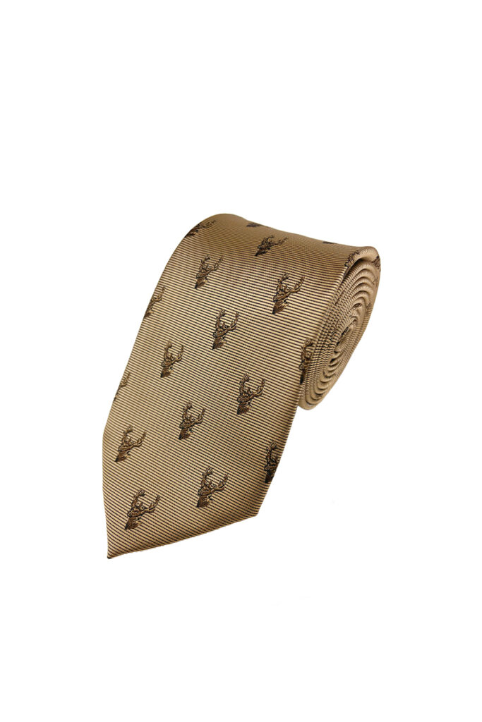 Latte Stags Head Tie