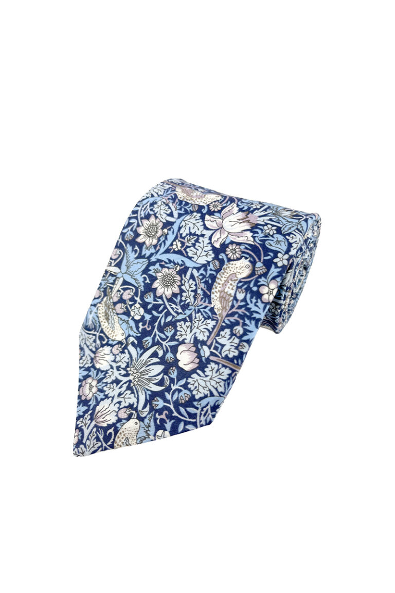 Strawberry Thief Blue Tie