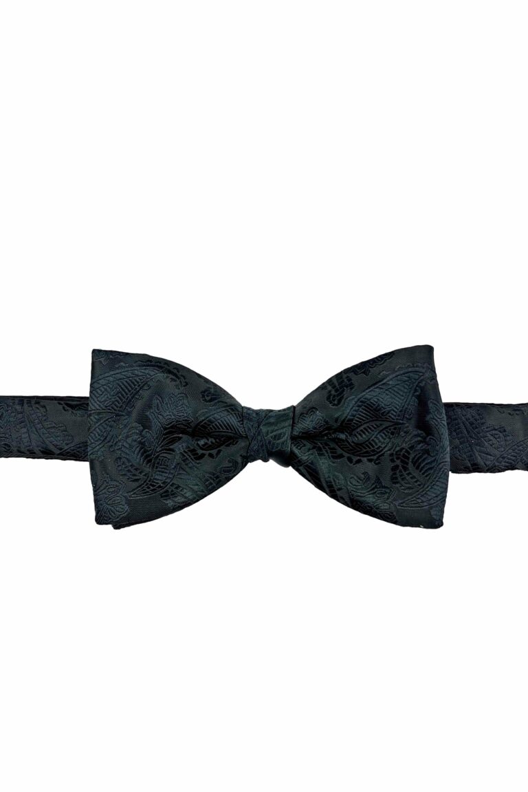 Black Paisley Bow Tie